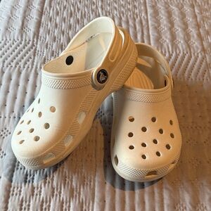 Kids White Crocs- size 1.